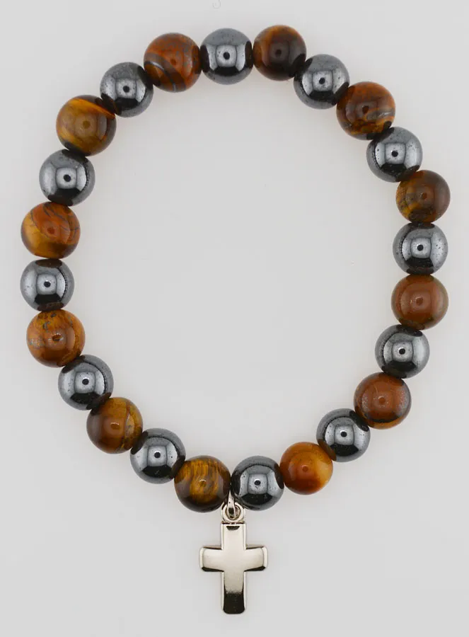 Gemstone Bracelet - Tiger's Eye and Hematite (pic 1)