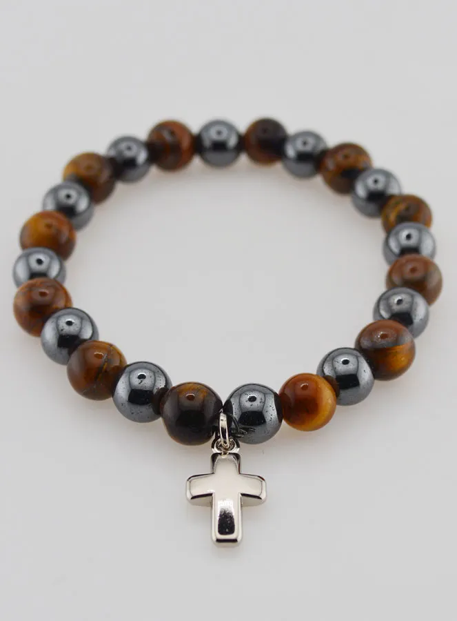 Gemstone Bracelet - Tiger's Eye and Hematite (pic 2)