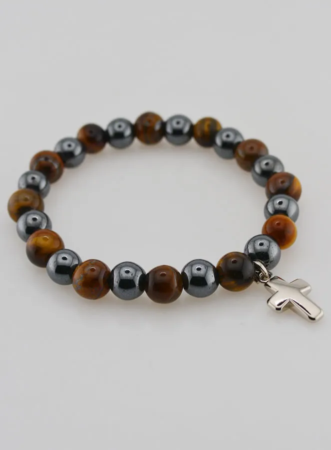 Gemstone Bracelet - Tiger's Eye and Hematite (pic 4)