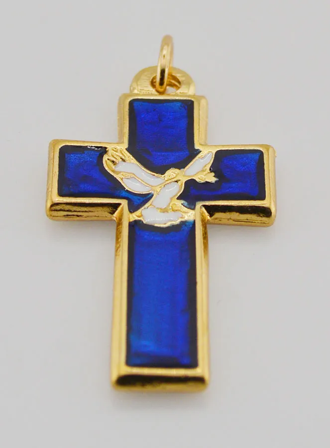 Confirmation Pendant with Holy Spirit and Pax - Blue (pic 2)