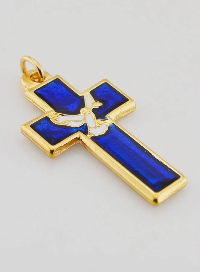 Confirmation Pendant with Holy Spirit and Pax - Blue (pic 3)