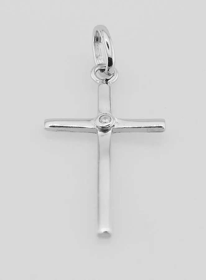 Cross Pendant 925 Silver and Zirconium Oxide (pic 2)