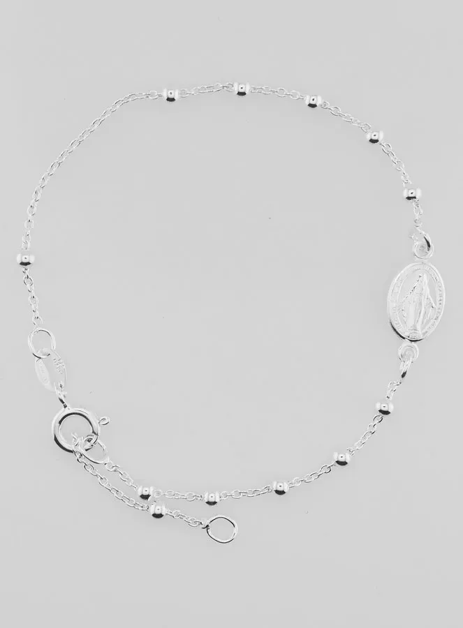 Miraculous Medal Bracelet in 925 Silver (pic 1)