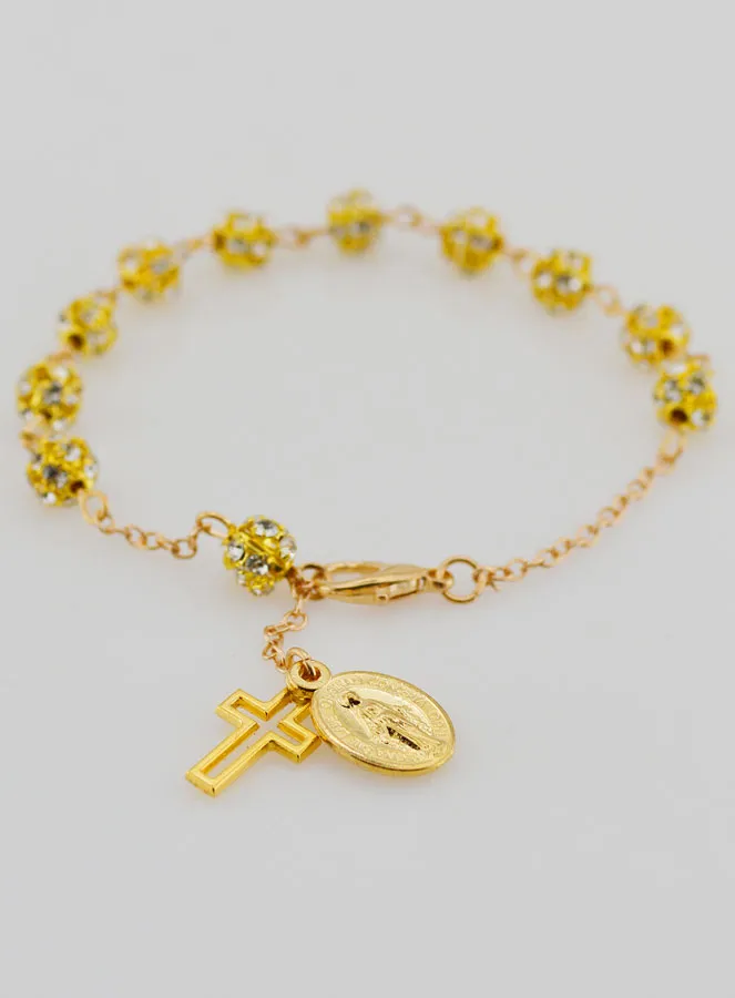 Decade Bracelet Miraculous Medal and Cross (pic 2)
