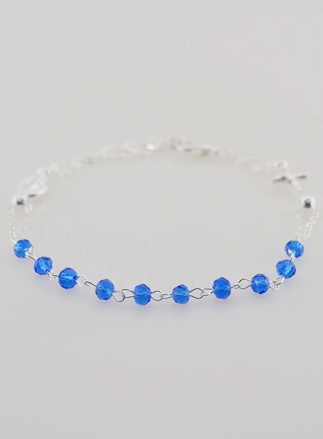 Decade Bracelet Miraculous Medal and Cross - Blue (pic 2)