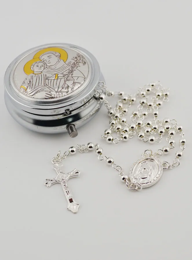 Saint Anthony Rosary Case and Rosary (pic 2)