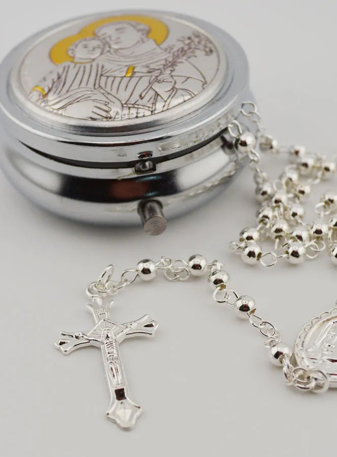 Saint Anthony Rosary Case and Rosary (pic 4)