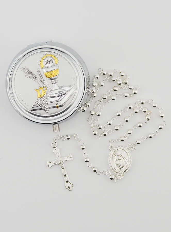 Communion Gift Rosary Case and Rosary (pic 1)