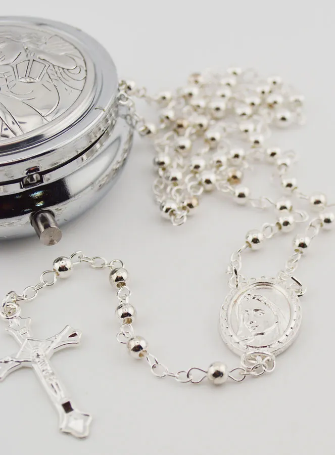 Guardian Angel Rosary Case and Rosary (pic 3)