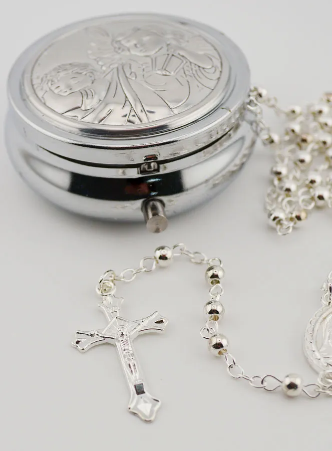 Guardian Angel Rosary Case and Rosary (pic 4)