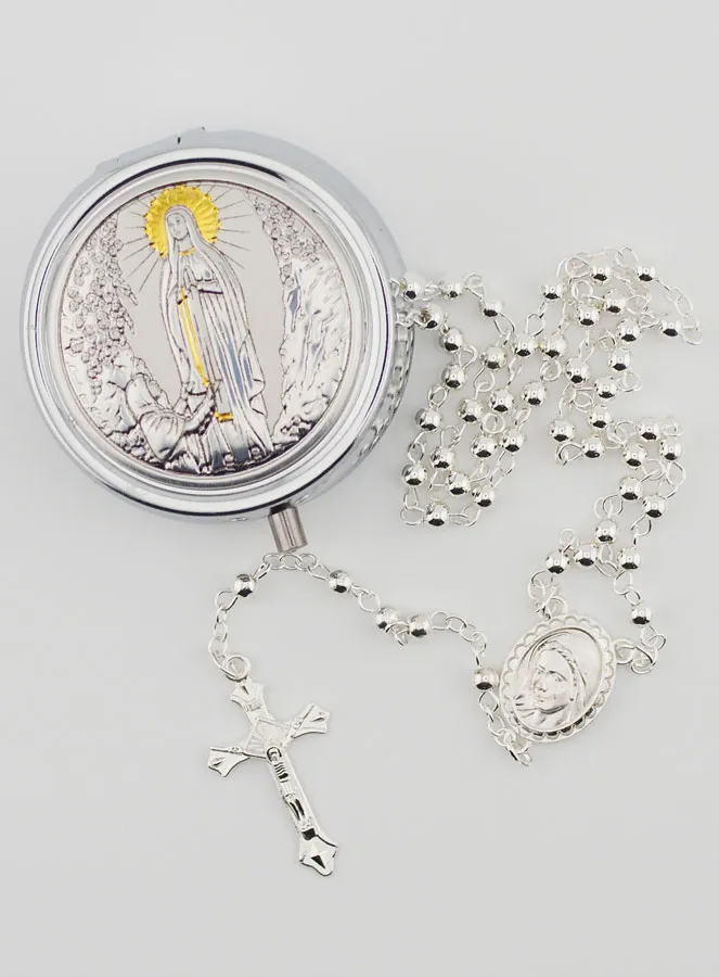 Lourdes Rosary Case and Rosary (pic 1)