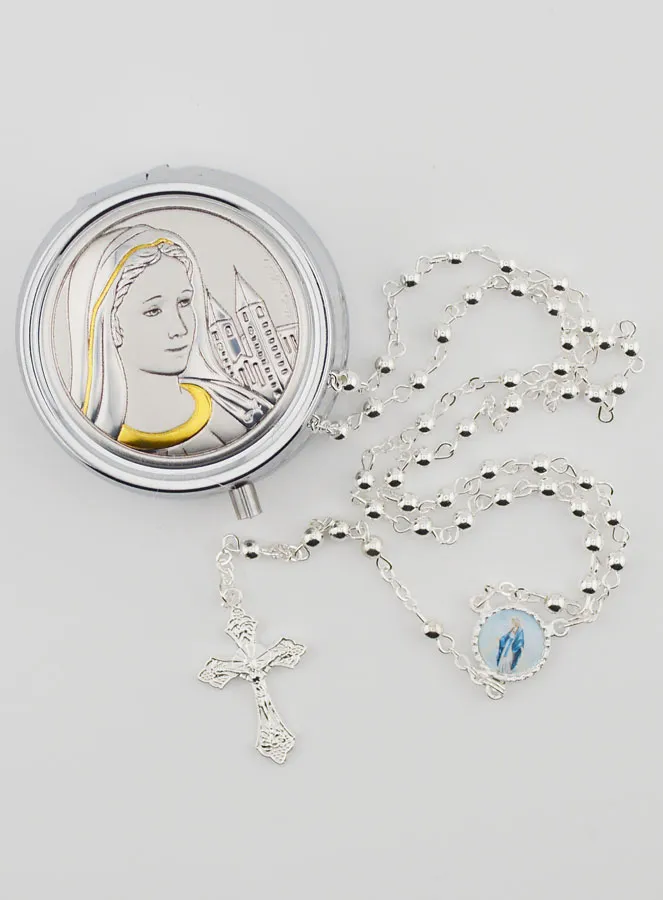 Rosary Case Our Lady of Medjugorje with Rosary (pic 1)