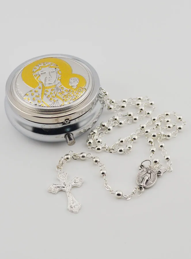 Rosary Case Our Lady of Czestochowa with Rosary (pic 2)