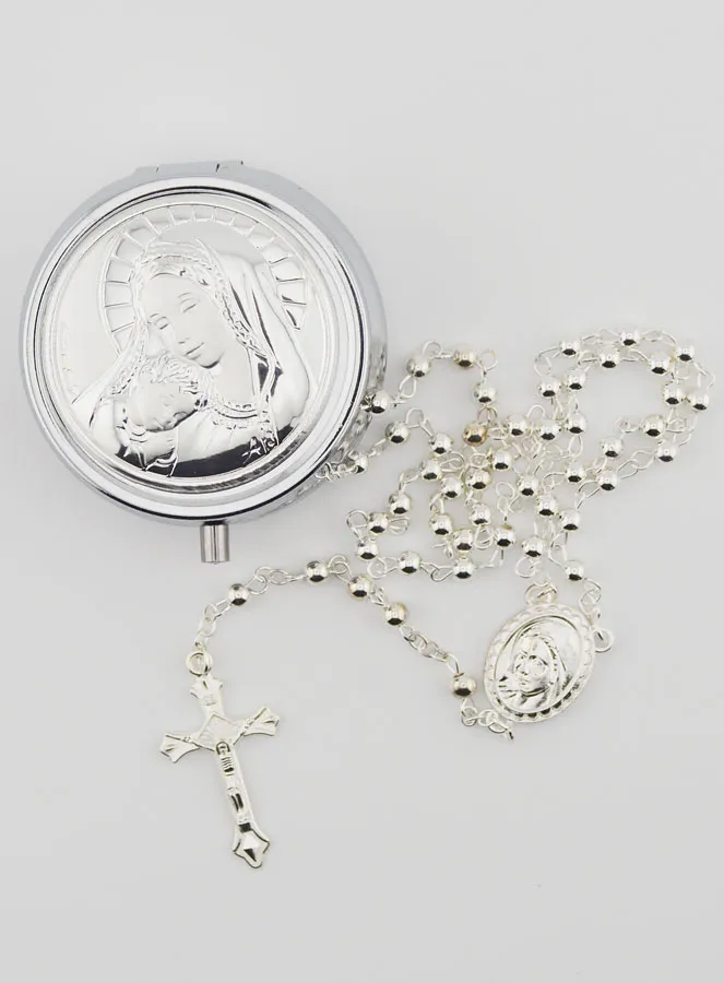 Mary and Child Rosary Case with Rosary (pic 1)