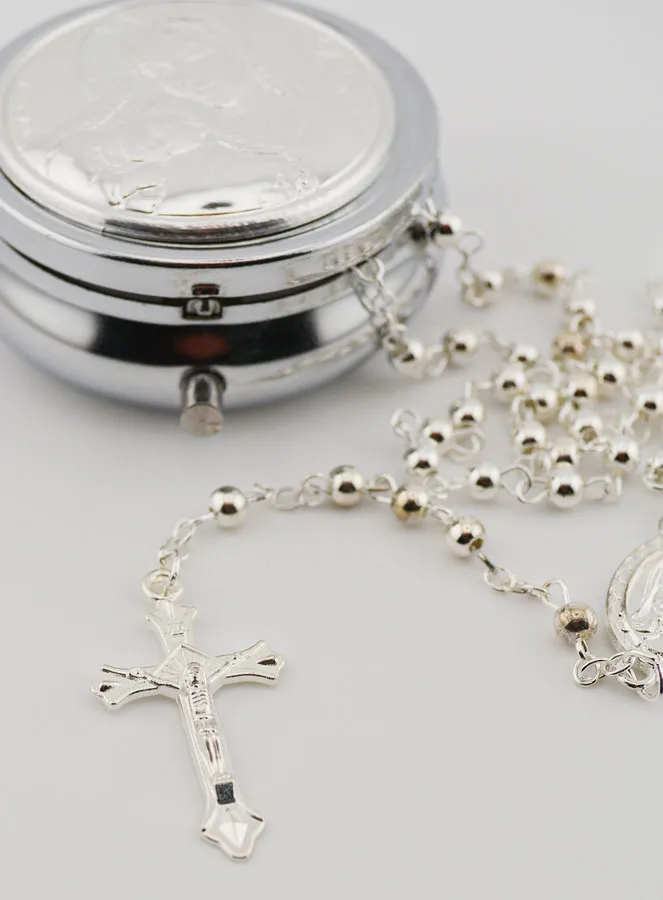 Mary and Child Rosary Case with Rosary (pic 4)