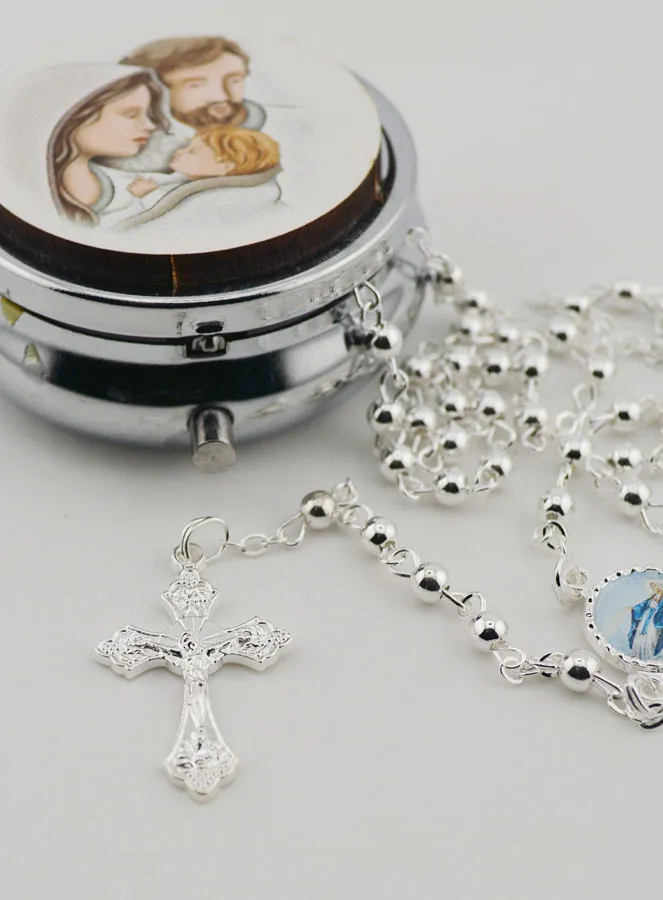 Holy Family Rosary Box with Rosary (pic 4)