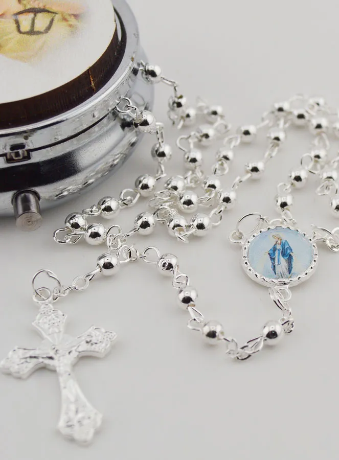 Guardian Angel Rosary Box and Rosary (pic 3)