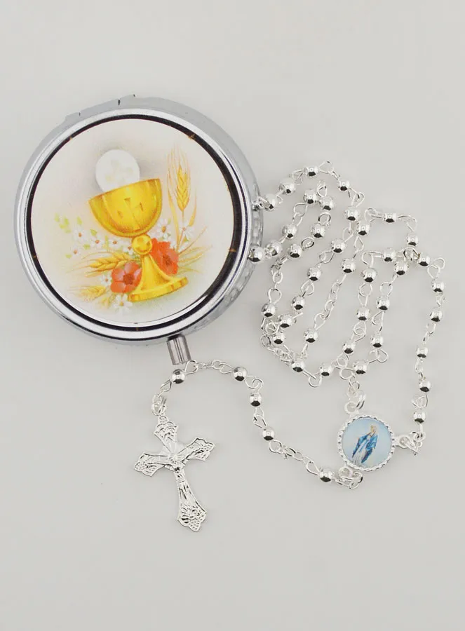 Communion Gift Rosary Box and Rosary (pic 1)