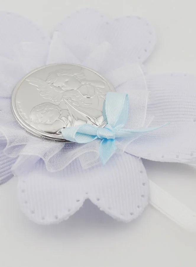 Christening Gift - Cradle Medal Flower - Guardian Angel (pic 3)