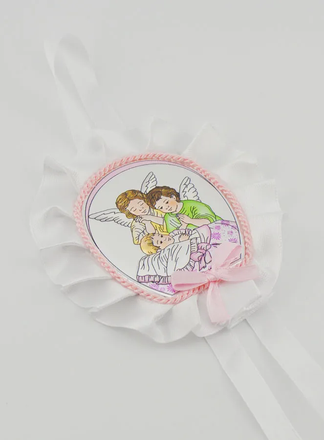 Christening Gift - Cradle Medal with Guardian Angels (pic 3)