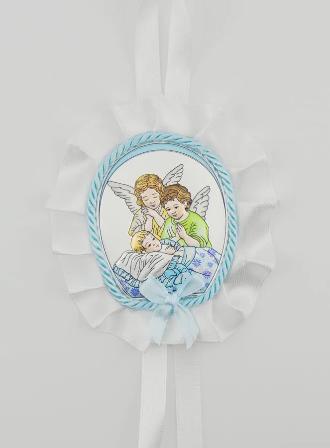 Christening Gift - Guardian Angels Cradle Medal (pic 1)