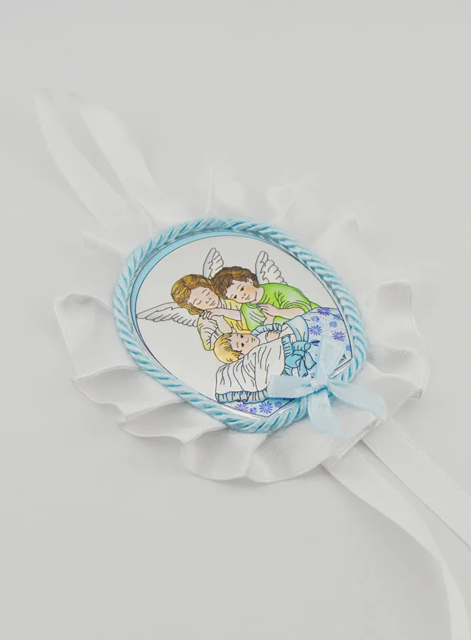Christening Gift - Guardian Angels Cradle Medal (pic 3)