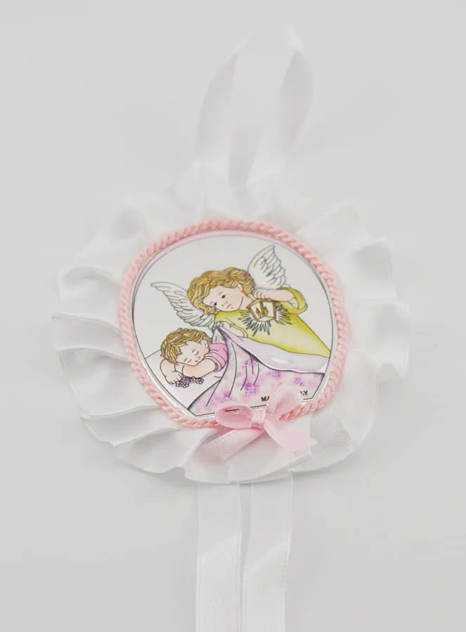 Christening Gift - Cradle Medal Angel with Lantern (pic 2)