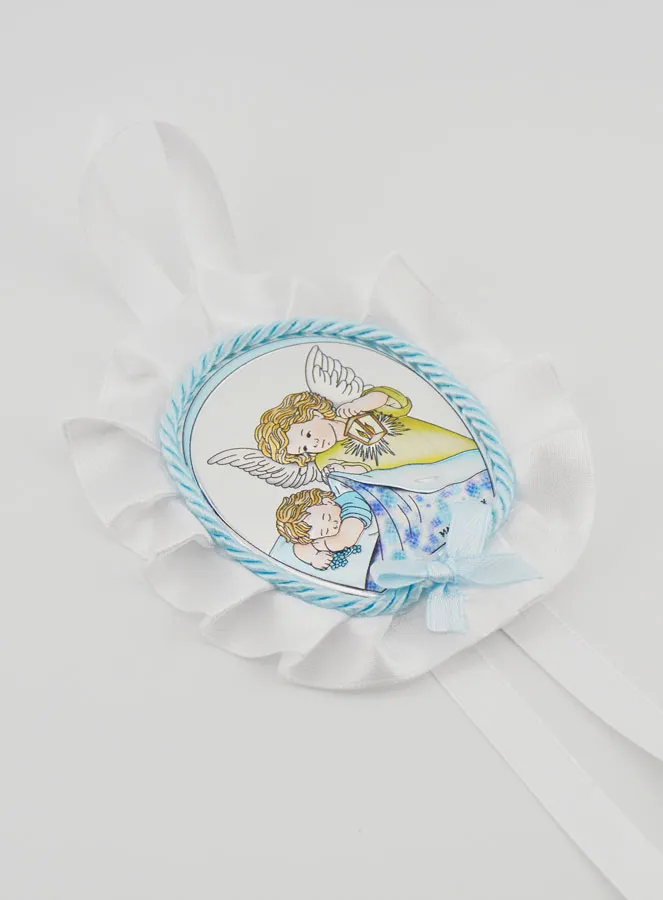 Christening Gift - Cradle Medal Angel with Lantern (pic 3)