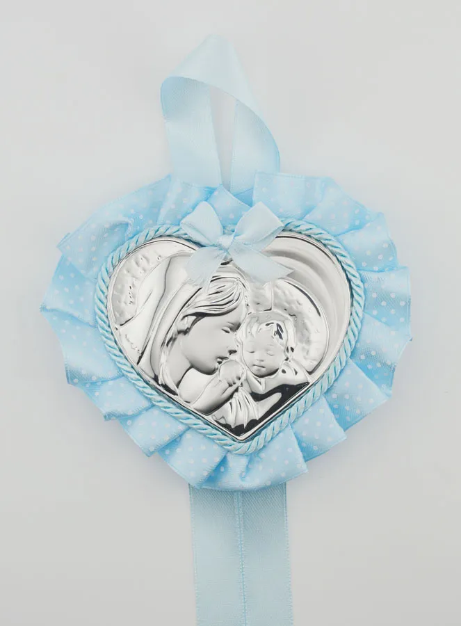 Christening Gift - Cradle Medal Virgin and Child (pic 1)