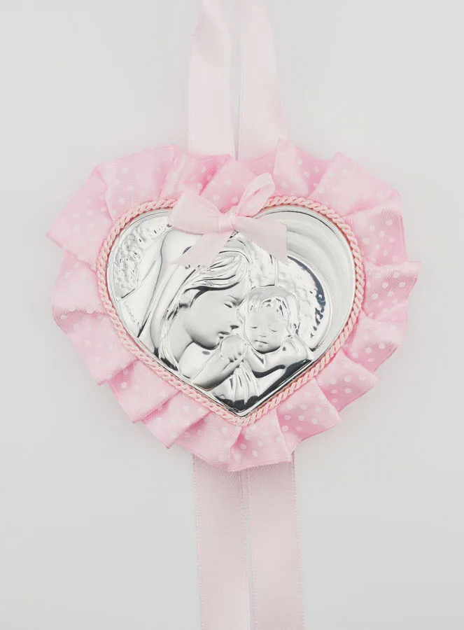 Christening Gift - Cradle Medal Virgin and Child (pic 1)