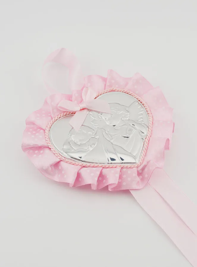 Christening Gift - Cradle Medal with Heart Angel Lantern (pic 3)