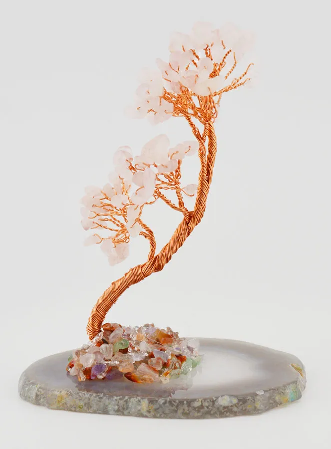 Tree of Life on Agate - Rose Quartz (pic 4)