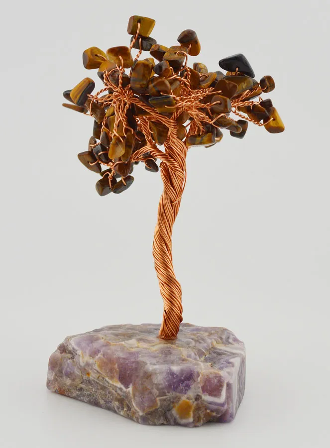 Tree of Life on Amethyst Base - Tiger's Eye (pic 4)
