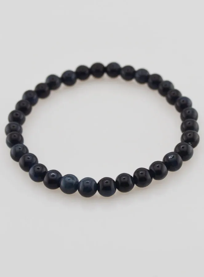 Hawk's Eye Gemstone Bracelet - 6 mm (pic 2)