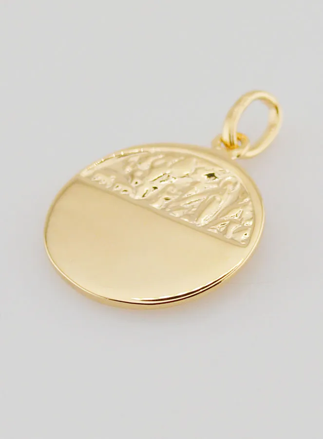 Gold Plated Virgin Mary Medal - 17mm (pic 4)