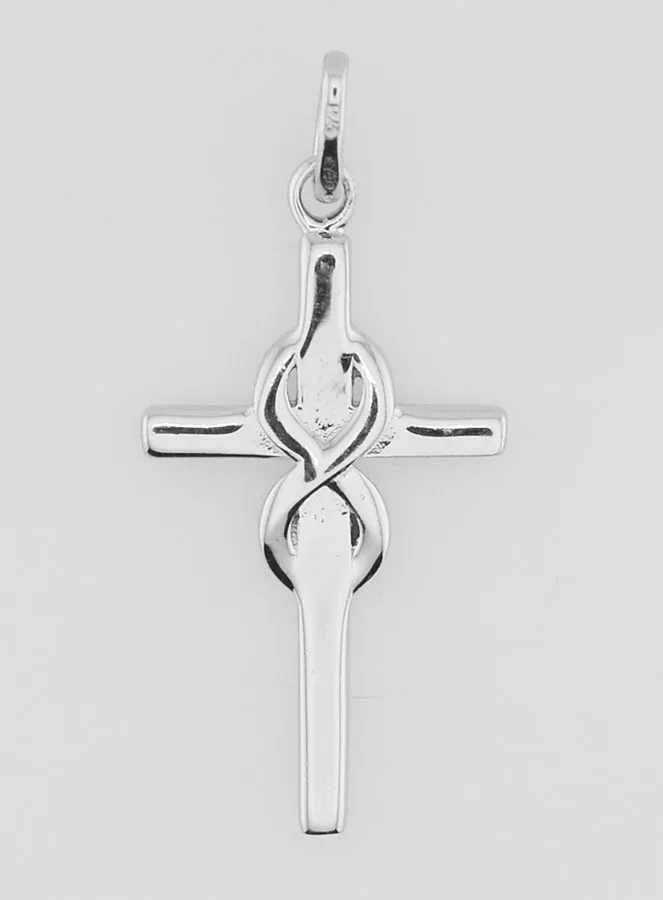 Silver Cross Pendant 25mm - Infinity (pic 1)