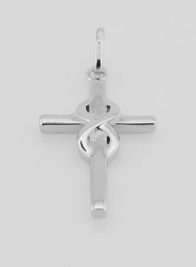 Silver Cross Pendant 25mm - Infinity (pic 2)
