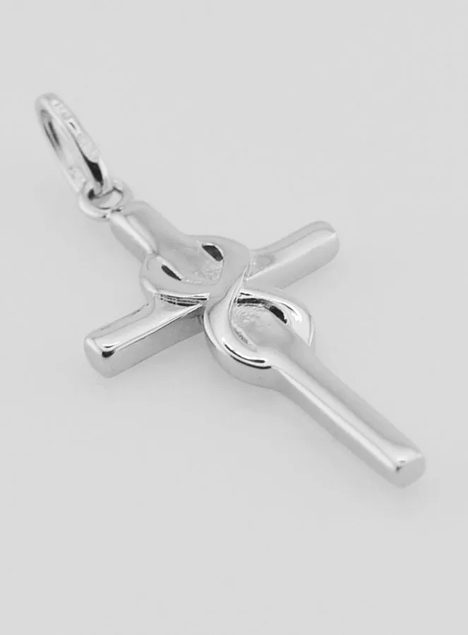Silver Cross Pendant 25mm - Infinity (pic 3)