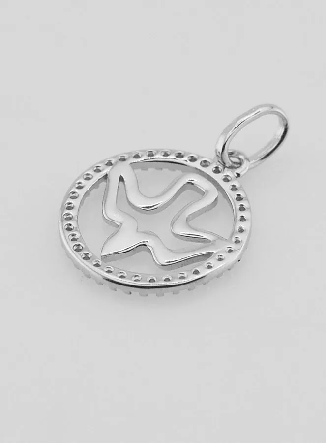 Openwork Holy Spirit Medal in 925 Silver - 15mm (pic 4)