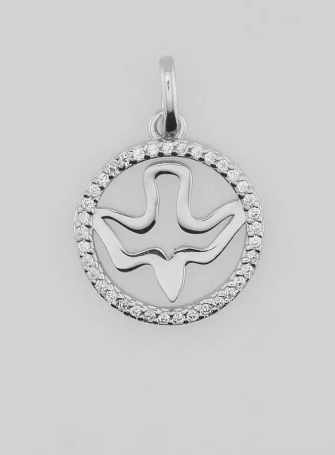 Openwork Confirmation Medal 15mm - Holy Spirit (pic 1)