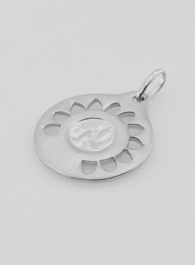 Virgin Mary Openwork Medal 925 Silver - 20mm (pic 4)