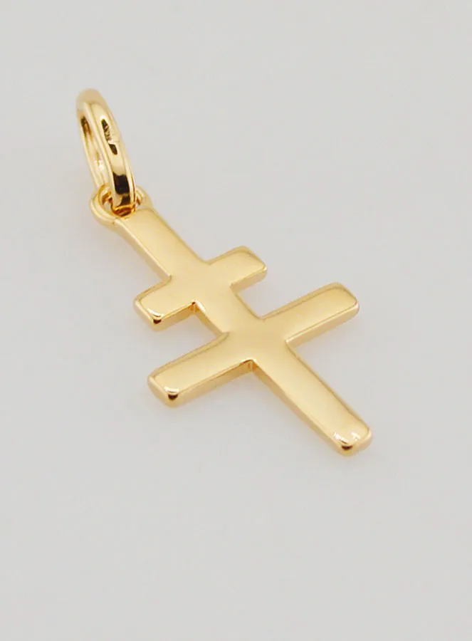 Gold-Plated Lorraine Cross Pendant - 18mm (pic 3)
