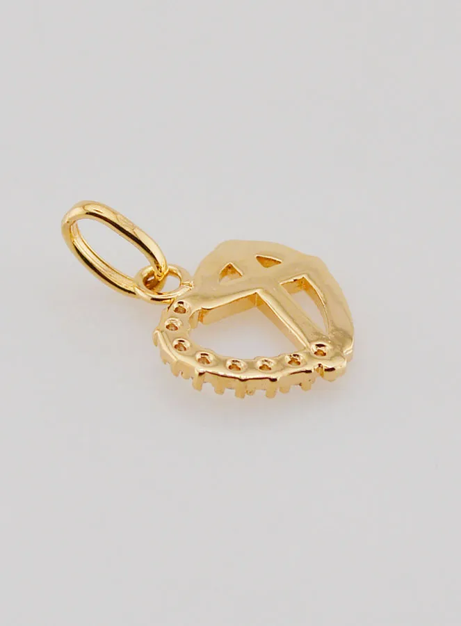 Gold Plated Heart and Cross Pendant (pic 4)