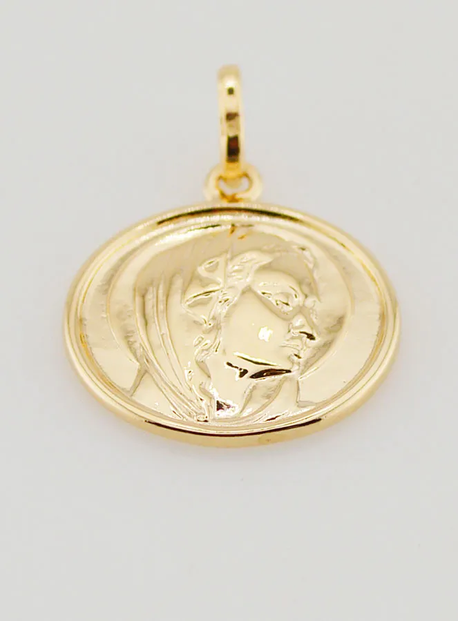 Virgin Mary Medal 925 Silver - 17mm (pic 2)