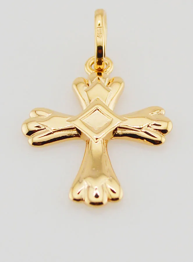 Gold-Plated Cross Pendant - 20mm (pic 2)