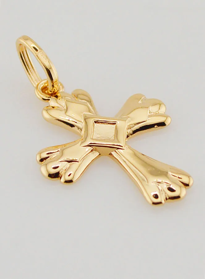 Gold-Plated Cross Pendant - 20mm (pic 3)