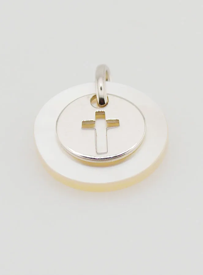 Token Medal Silver and Mother-of-Pearl - Cross (pic 2)