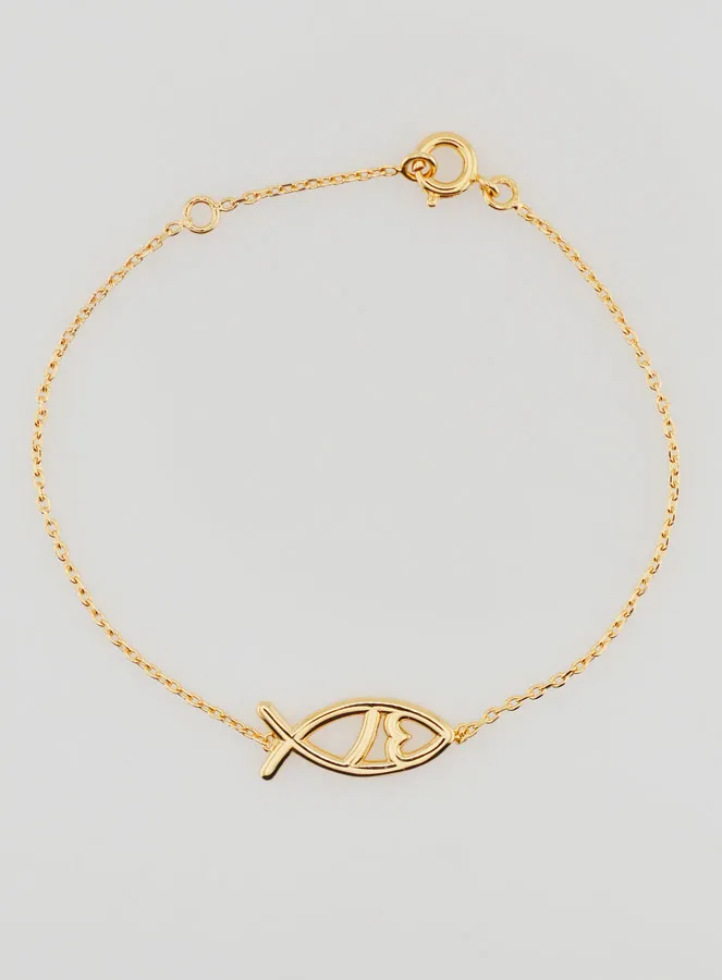 Religious Bracelet Ichtus - Gold-Plated (pic 1)