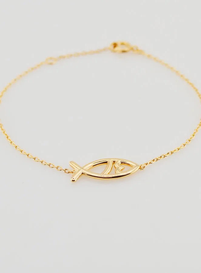 Religious Bracelet Ichtus - Gold-Plated (pic 2)