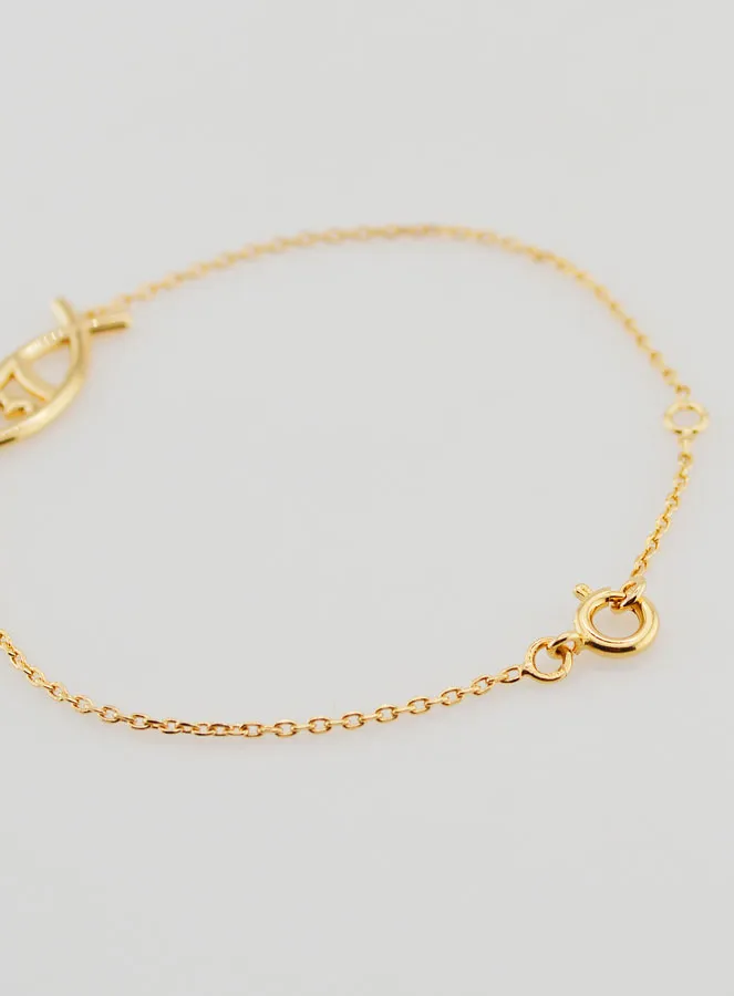 Religious Bracelet Ichtus - Gold-Plated (pic 4)